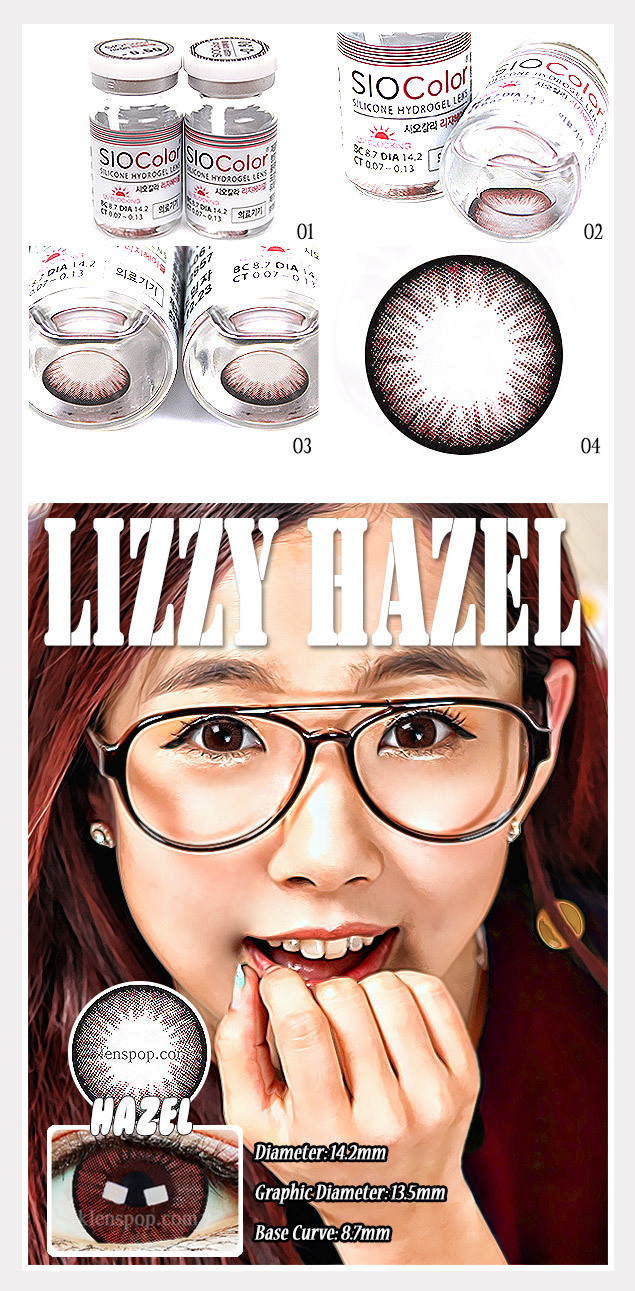 Description image of Sio Color Lizzy Hazel (2pcs) 6 Months Prescription Colored Contacts